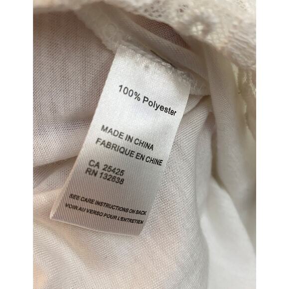 Clotheshead Cream Layered Lace and Sequins Tunic or Dress Size Small Petite - Picture 4 of 5